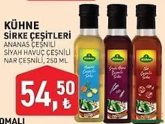 KÜHNE SİRKE ÇEŞİTLERİ 250 ML fiyat ve kampanya bilgisi